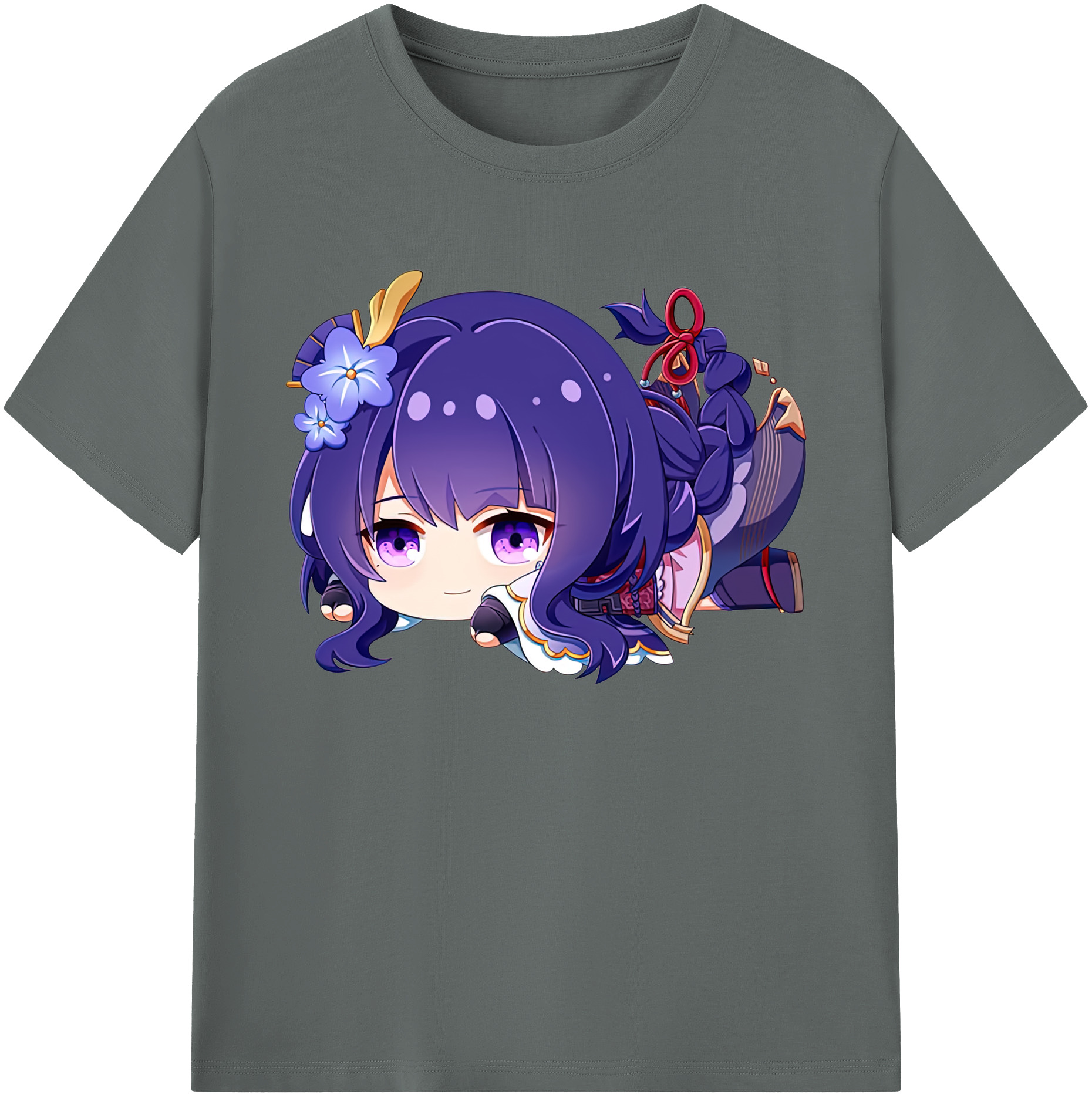 げんし神 雷電将軍 らいでんしょうぐん genshin Raiden Shogun 綿100％ メンズ半袖Tシャツ｜肌触りやわらか＆通気性
